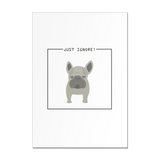 Poster / 4er Set Plakat DIN A4 - Dog- JUST BE!