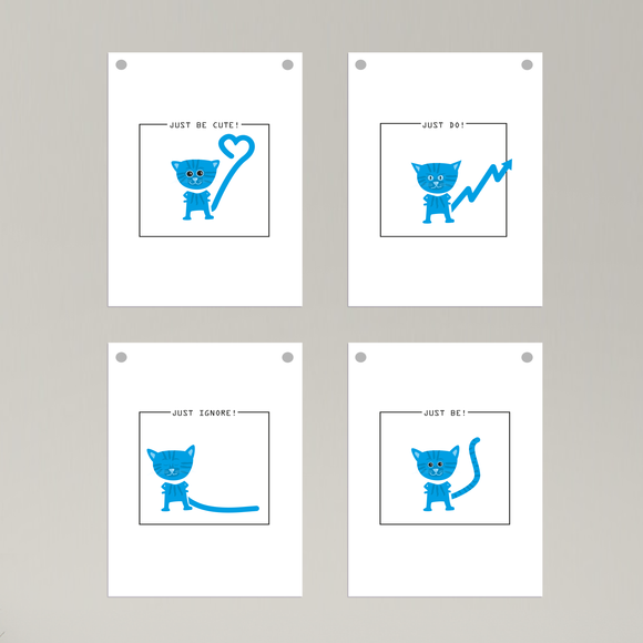 Poster / 4er Set Plakat DIN A4 - JUST BE!