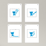 Poster / 4er Set Plakat DIN A4 - JUST BE!