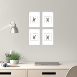 Poster / 4er Set Plakat DIN A4 - Dog- JUST BE!