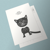 Postkarte DIN A6 "Armer schwarzer Kater", 1 Motiv