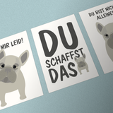 Postkartenset DIN A6 "Schwierige Momente", 3 Motive