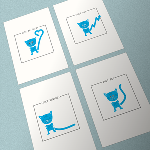 Postkartenset DIN A6 "CatsLive", 4 Motive