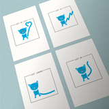 Postkartenset DIN A6 "CatsLive", 4 Motive