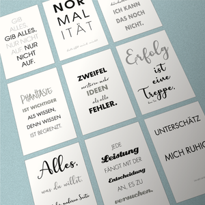 Postkartenset DIN A6 "Büro-Motivation", 9 Motive Set 2