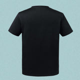 T-Shirt / PoloShirt "No-Fear", schwarz, Motiv weiß