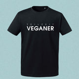 T-Shirt "Teilzeit Veganer", schwarz, Schrift weiß