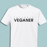 T-Shirt "Teilzeit Veganer", weiß, Schrift schwarz